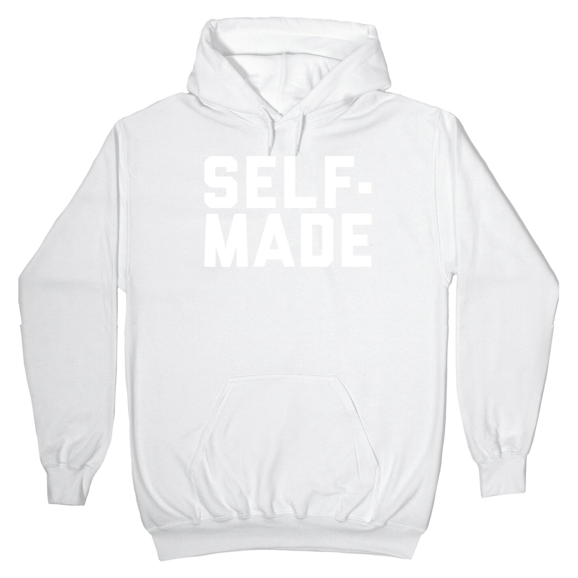 Self-Made White Print Hoodie
